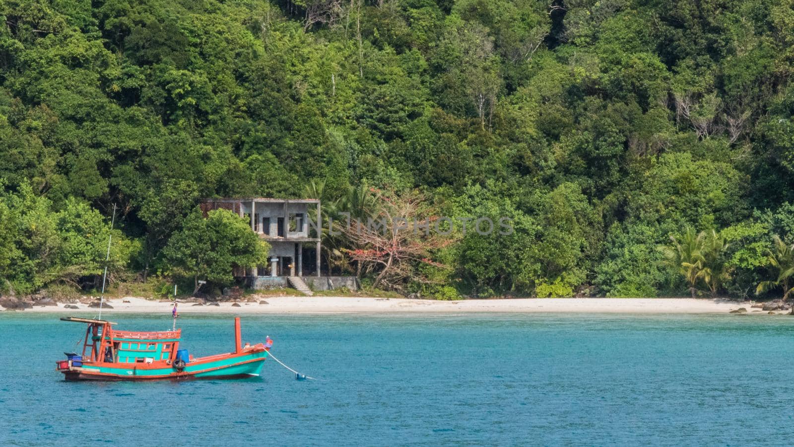 Beach and Boat at Koh Rong