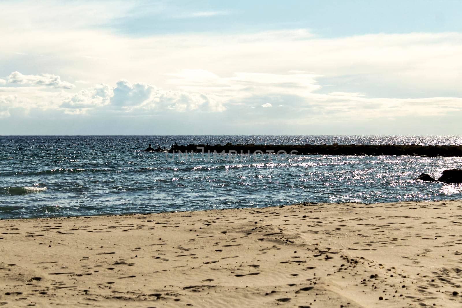 Beach in the morning in Southern Spain, Santa Pola, Alicante
