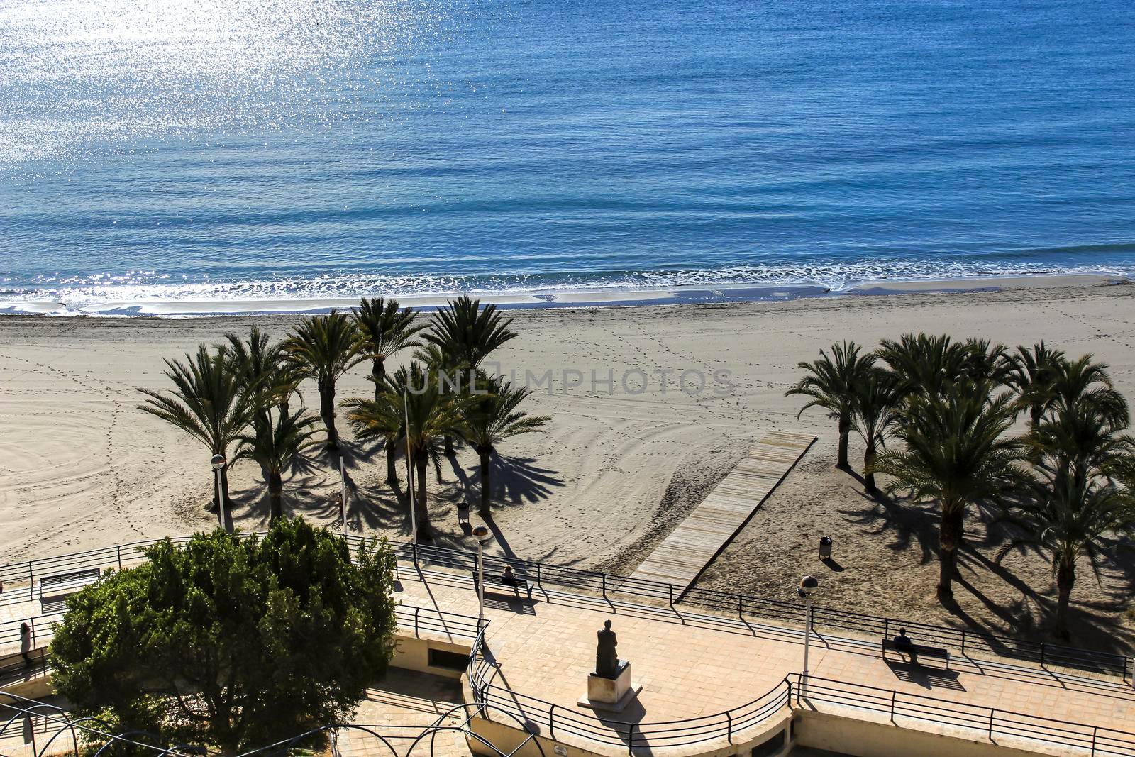 Beach in the morning in Santa Pola, a small fishing village in southern Spain