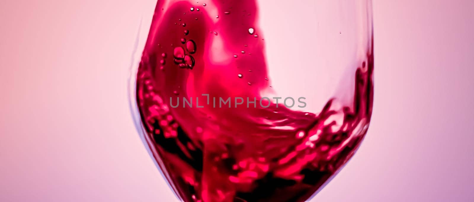 Premium red wine in crystal glass, alcohol drink and luxury aperitif, oenology and viticulture product.
