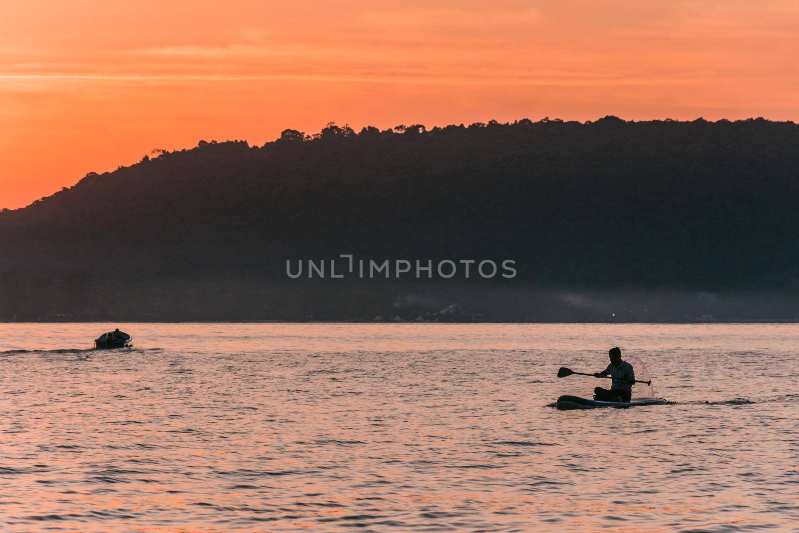 The sunset on Koh Rong Samloem, Cambodia