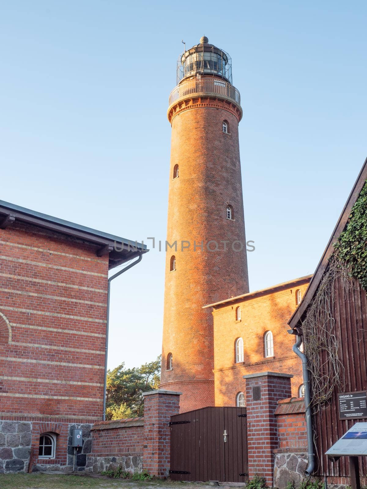Ort Lighthouse tower near Prerow built from red bricks. Popular nature reservation by rdonar2