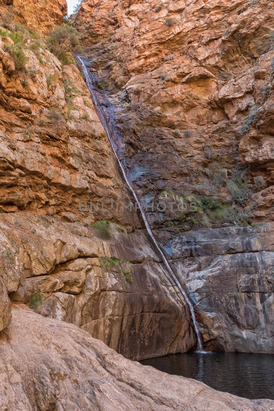 The Meiringspoort waterfall in the Swartberg mountain of the Western Cape Karoo