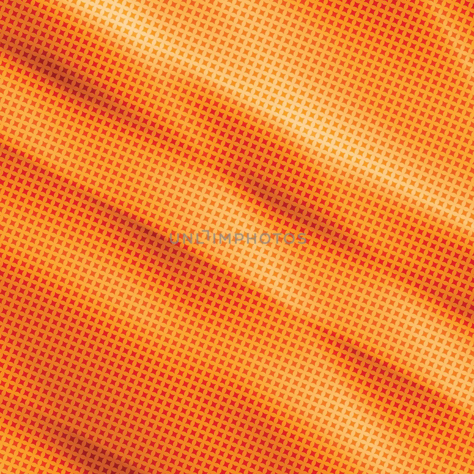 90-s style. Creative illustration in halftone style with orange gradient. Abstract colorful geometric background. Pattern for wallpaper, web page, textures.