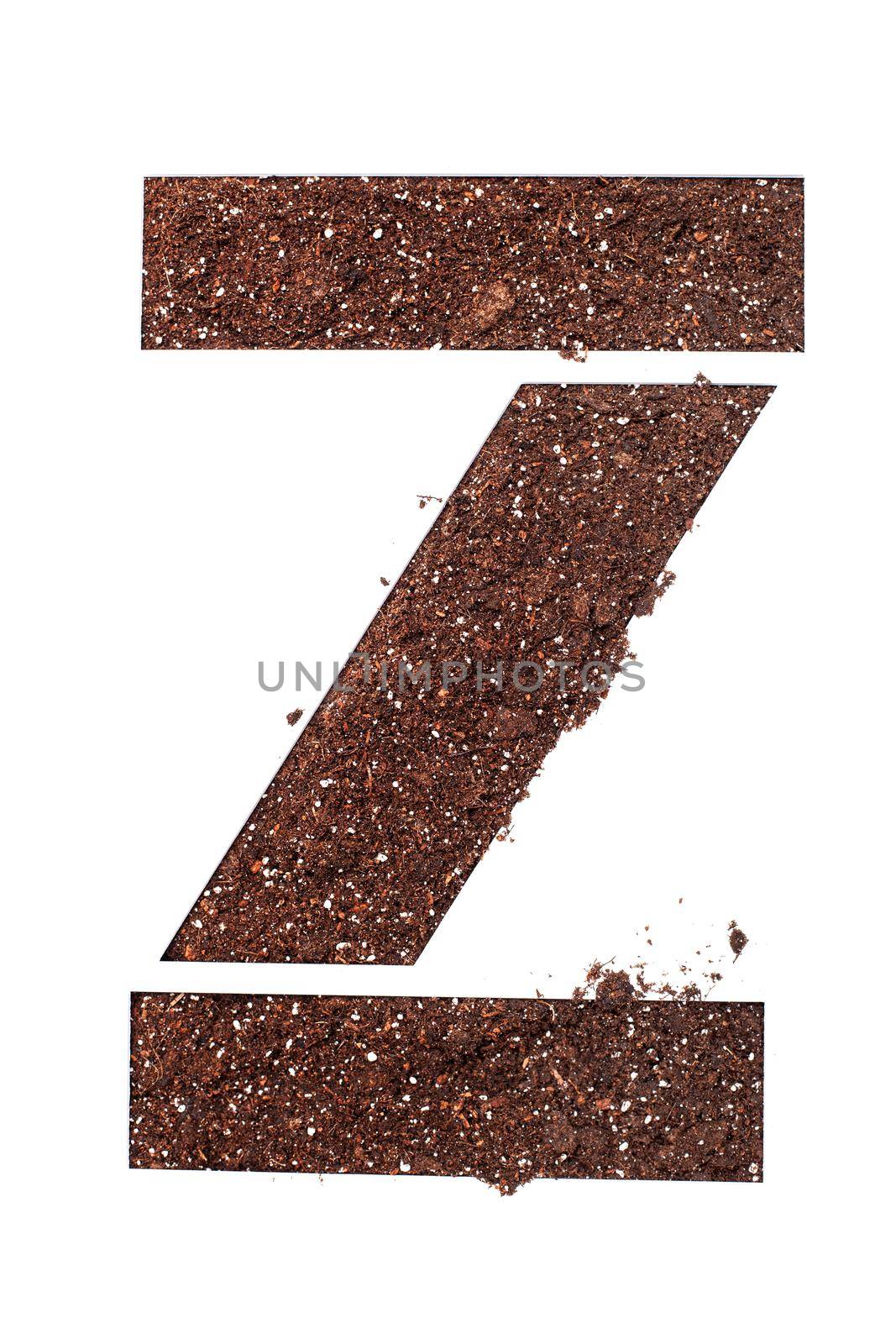 stencil letter Z made above dirt on white surface by kokimk