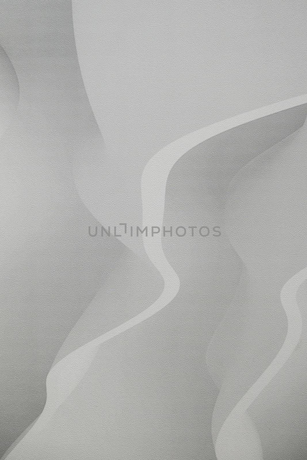 Modern wall wallpaper texture for background. Home decoration, abstraction, structure of waves or hills, gray and white.