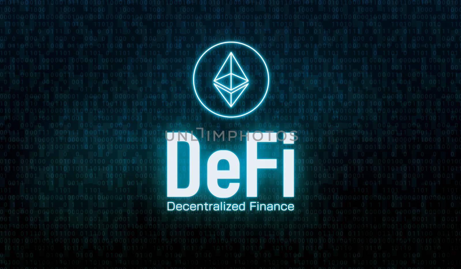 DeFi (Decentralized Finance) concept banner illustration by barks