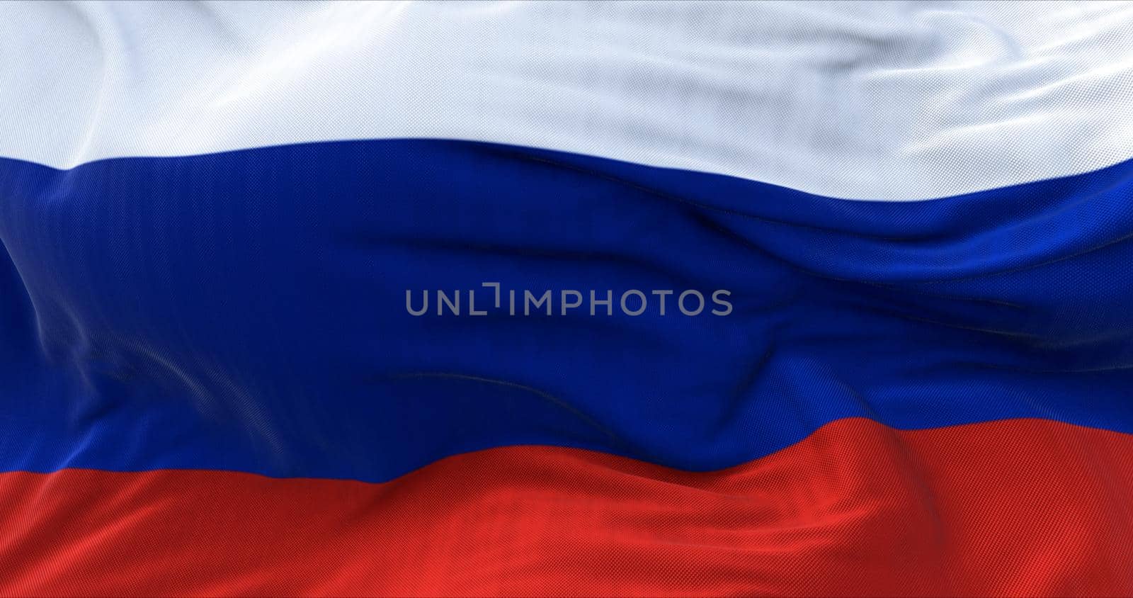 Detail of the national flag of Russia flying in the wind by rarrarorro