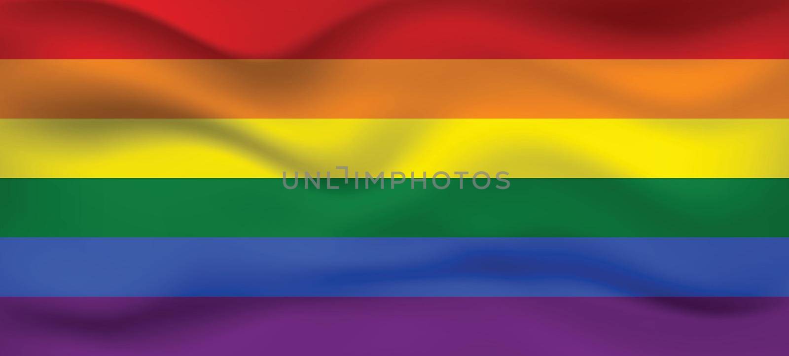 Flag LGBT squared icon, badge or button. Template design, vector illustration. Love wins. LGBT symbol in rainbow colors. Gay pride silk textile background.