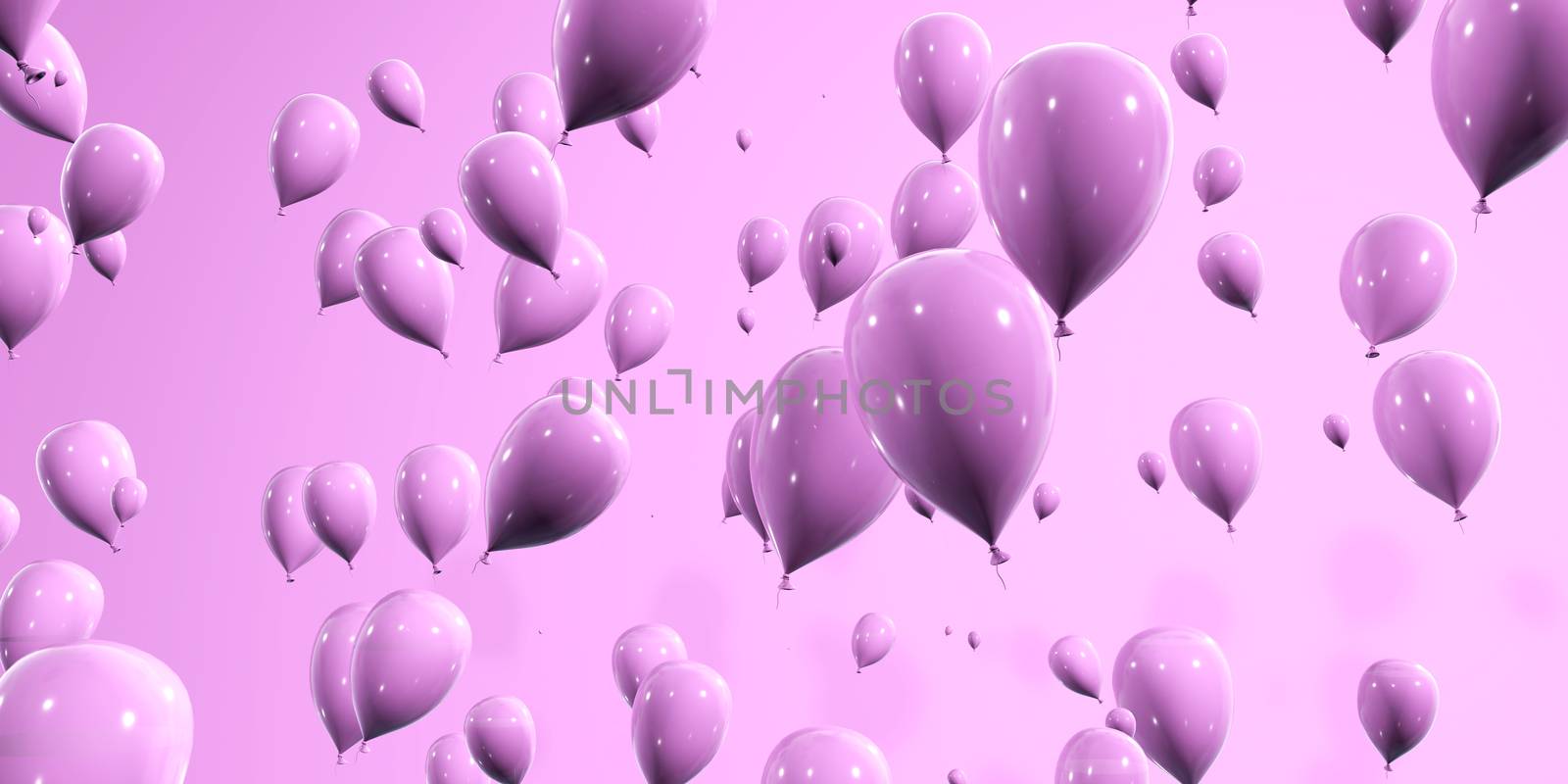 Pink Violet baloons background 3d rendering by F1b0nacci