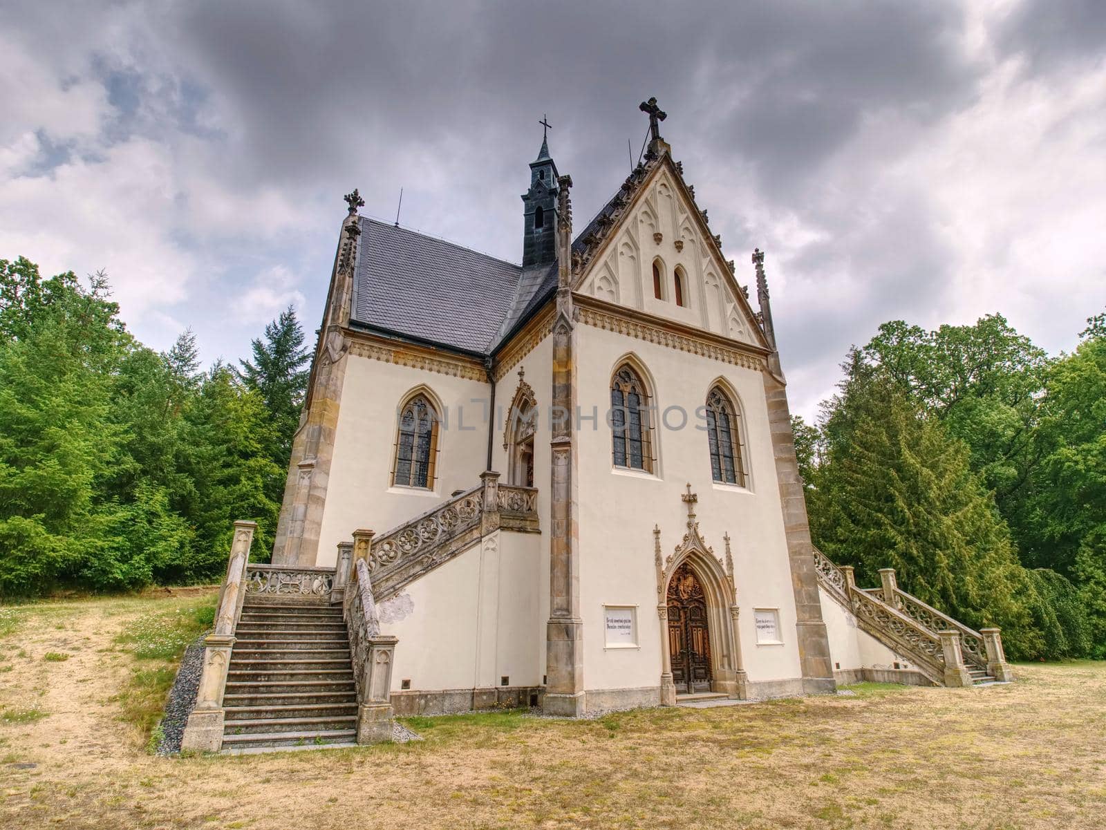 Schwarzenberg tomb located in Orlik castle park, near Orlik dam by rdonar2