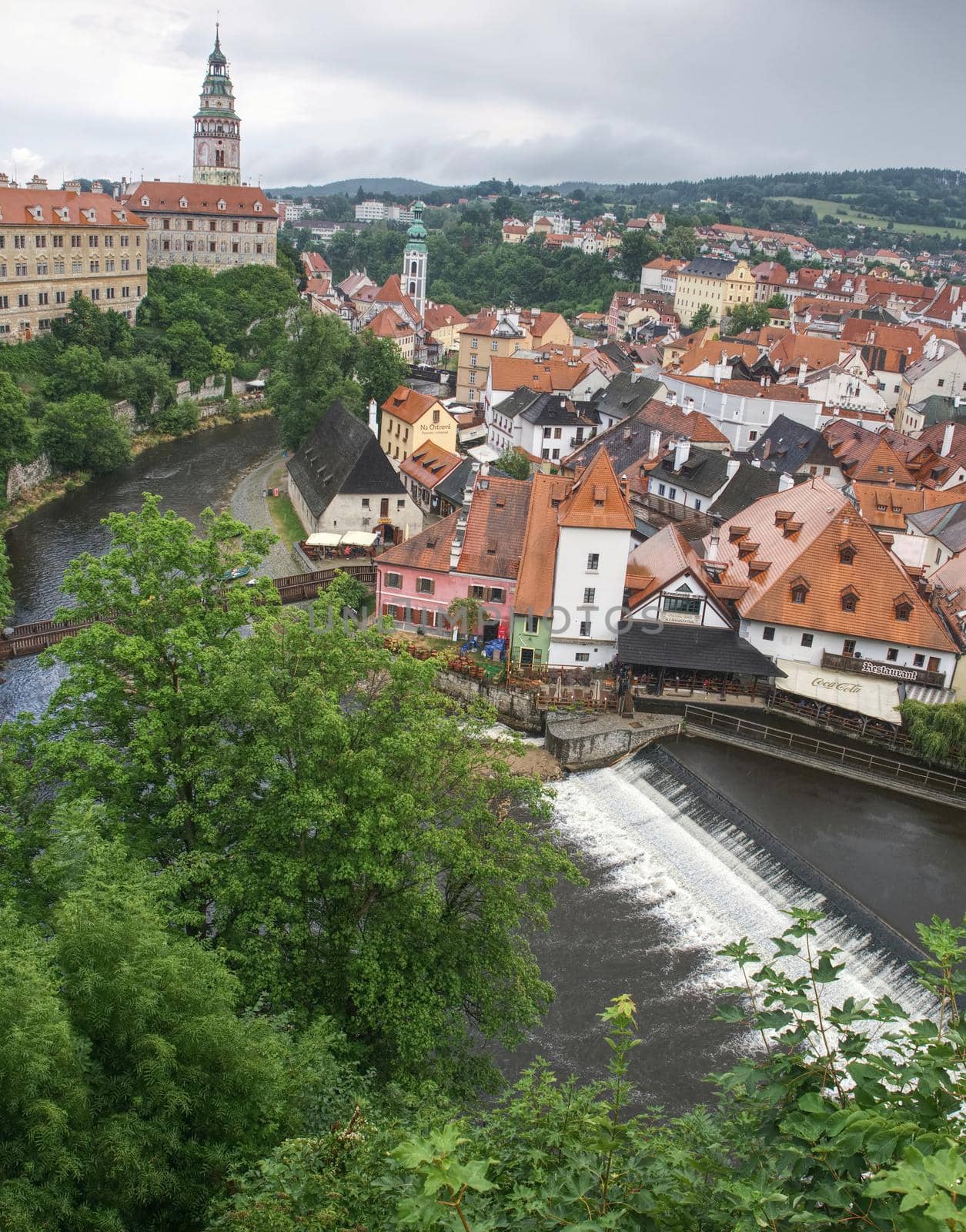 Beautiful view at the Castle Tower of the old bohemian town by rdonar2