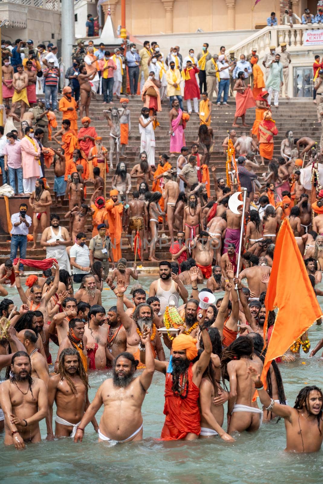 A Dip of Spirituality and faith, Maha Kumbh 2021 by stocksvids