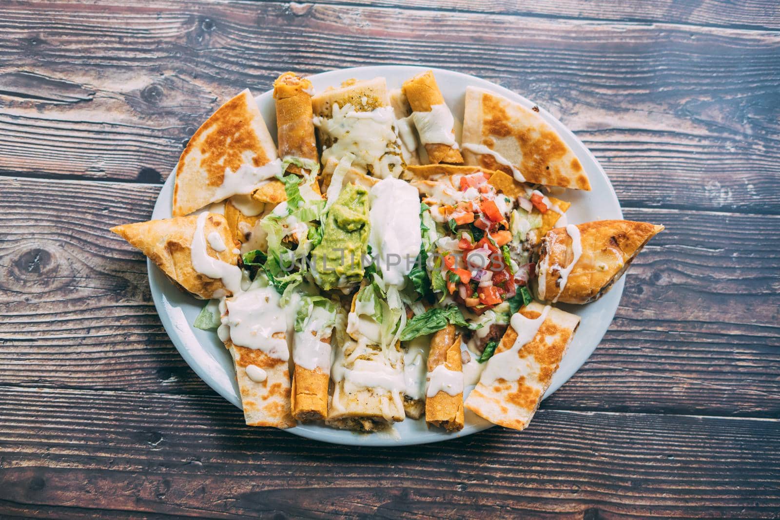 A delcious quesadillas platter snack