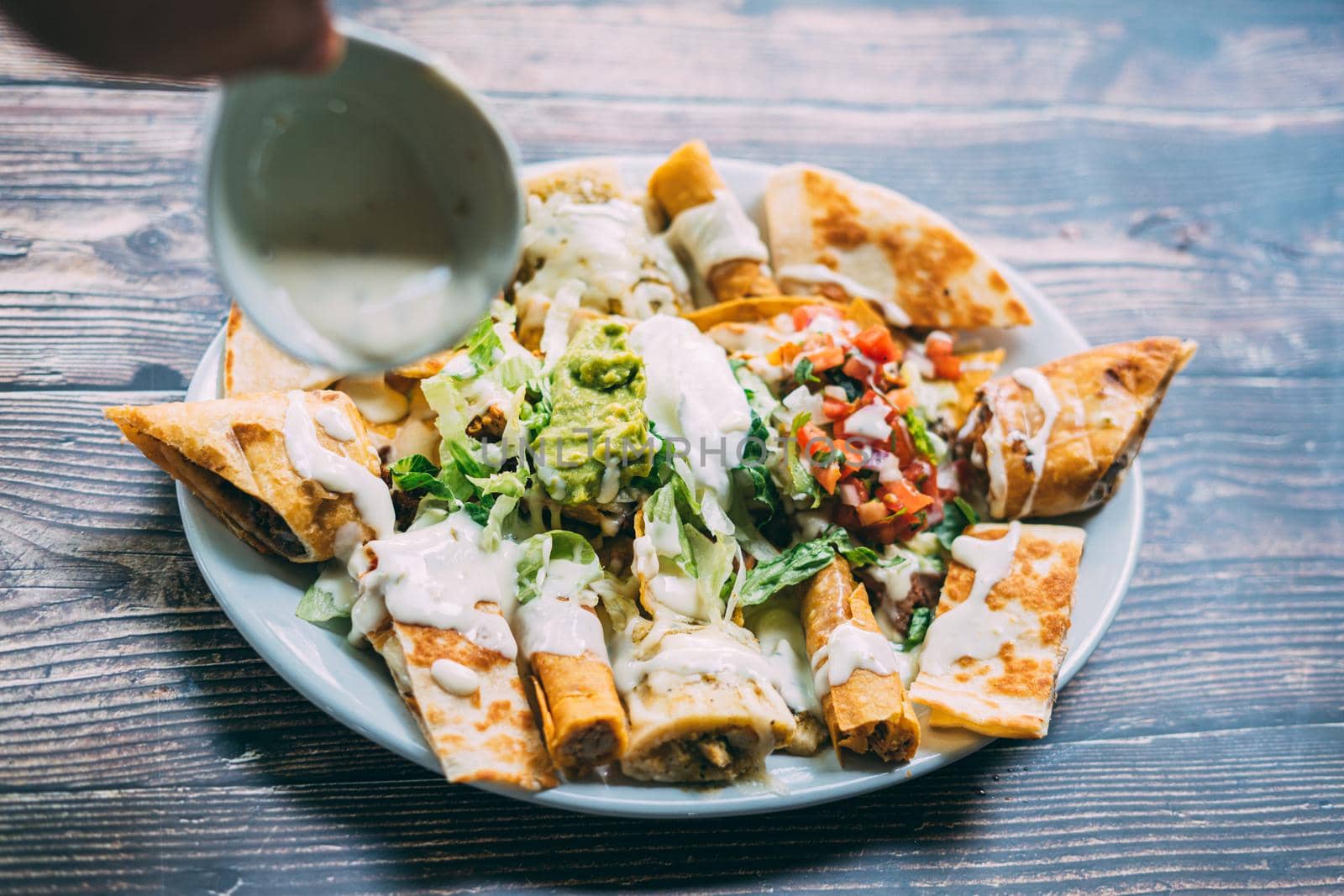 A delcious quesadillas platter snack