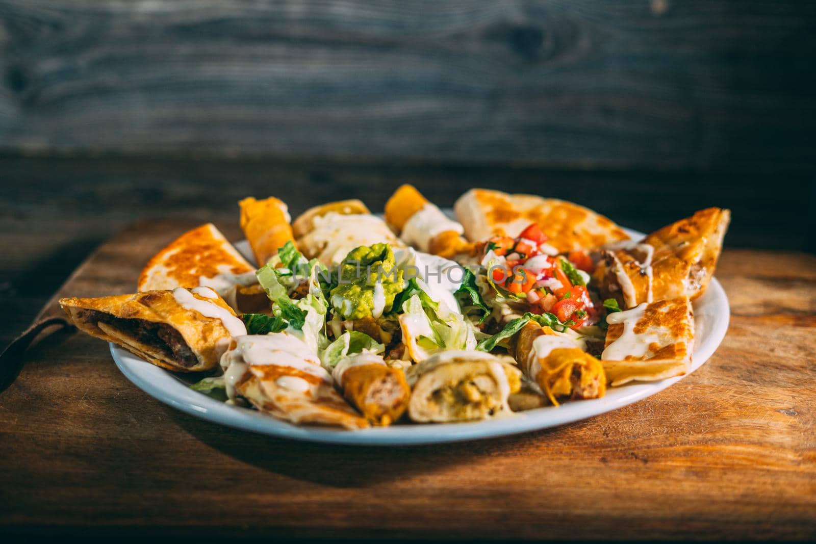 A delcious quesadillas platter snack