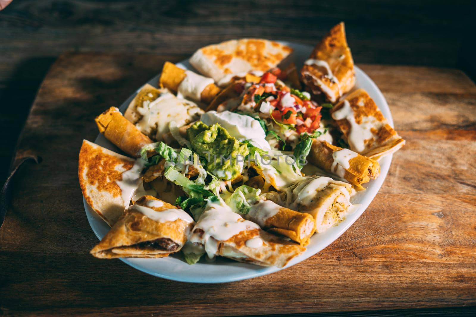 A delcious quesadillas platter snack