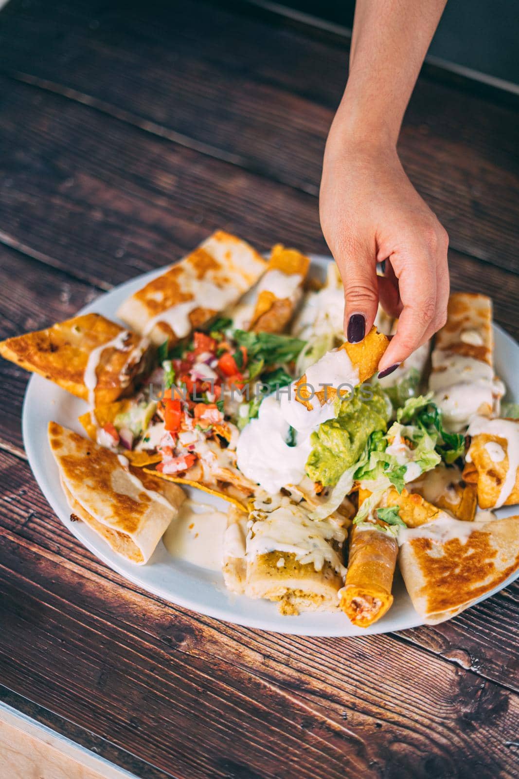 A delcious quesadillas platter snack