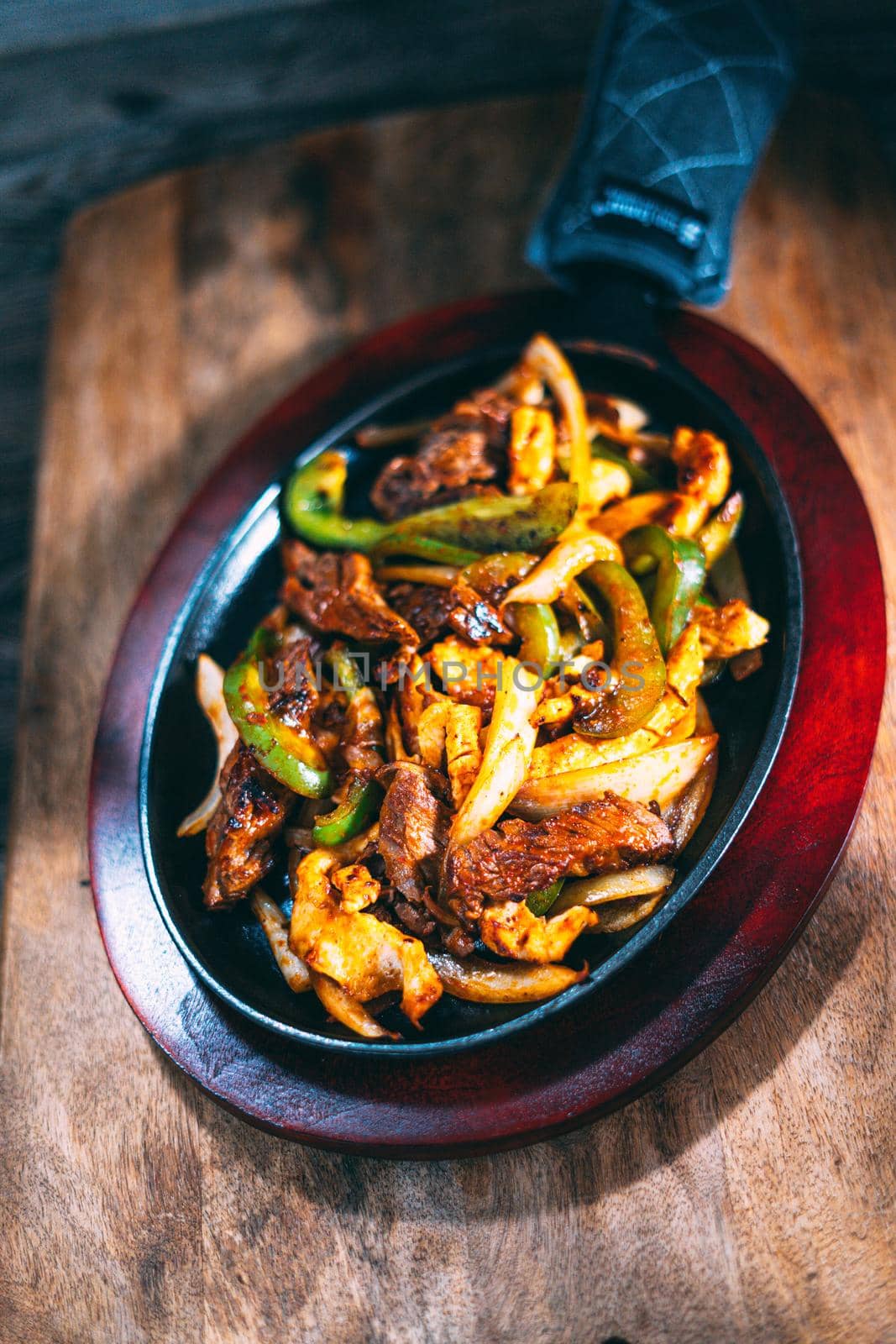 A pan of delicious taco fillings