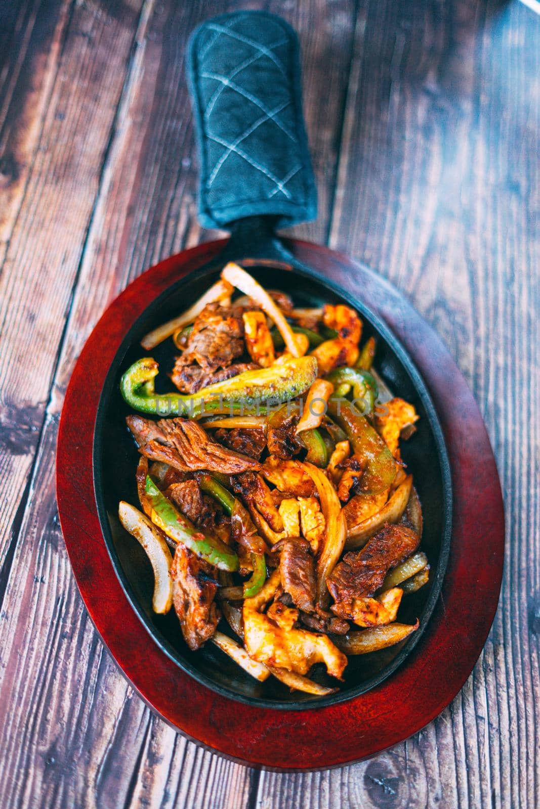 A pan of delicious taco fillings