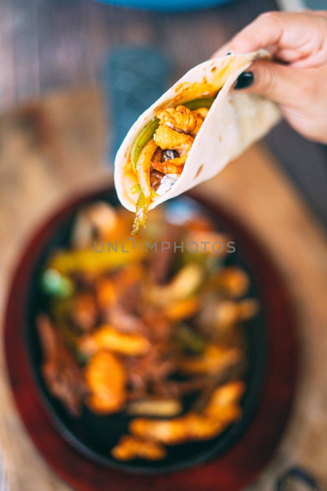 A pan of delicious taco fillings