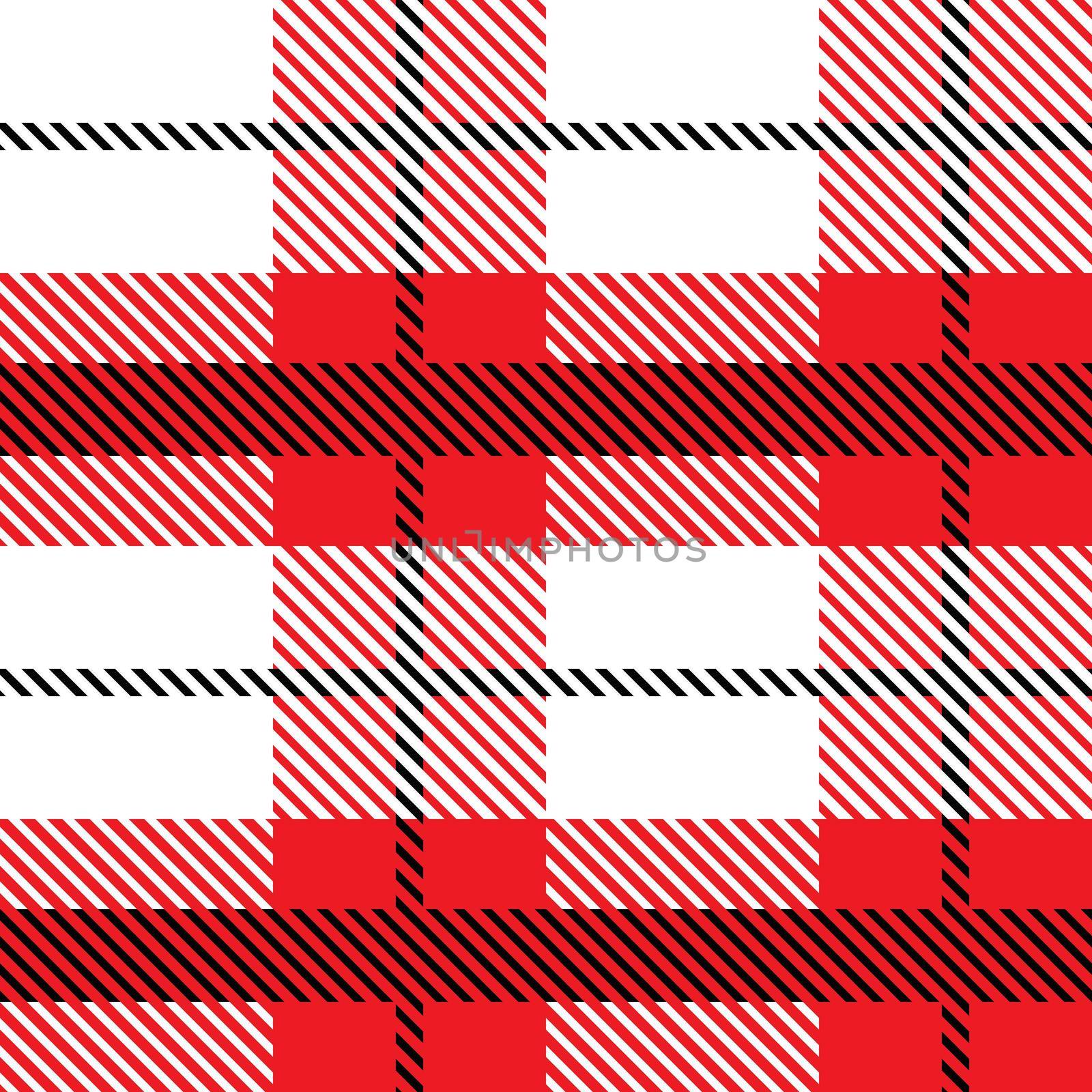 Red and black Scotland textile seamless pattern. Fabric texture check tartan plaid. Abstract geometric background for cloth, card, fabric. Monochrome repeating design. Modern squared ornament by allaku