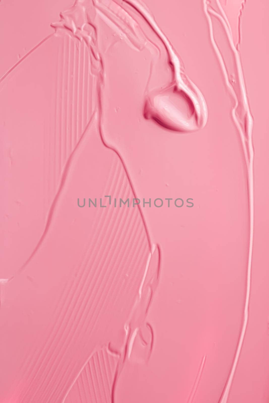 Pink lipstick or lip gloss texture as cosmetic background, makeup and beauty cosmetics product for luxury brand, holiday flatlay backdrop or abstract wall art and paint strokes.