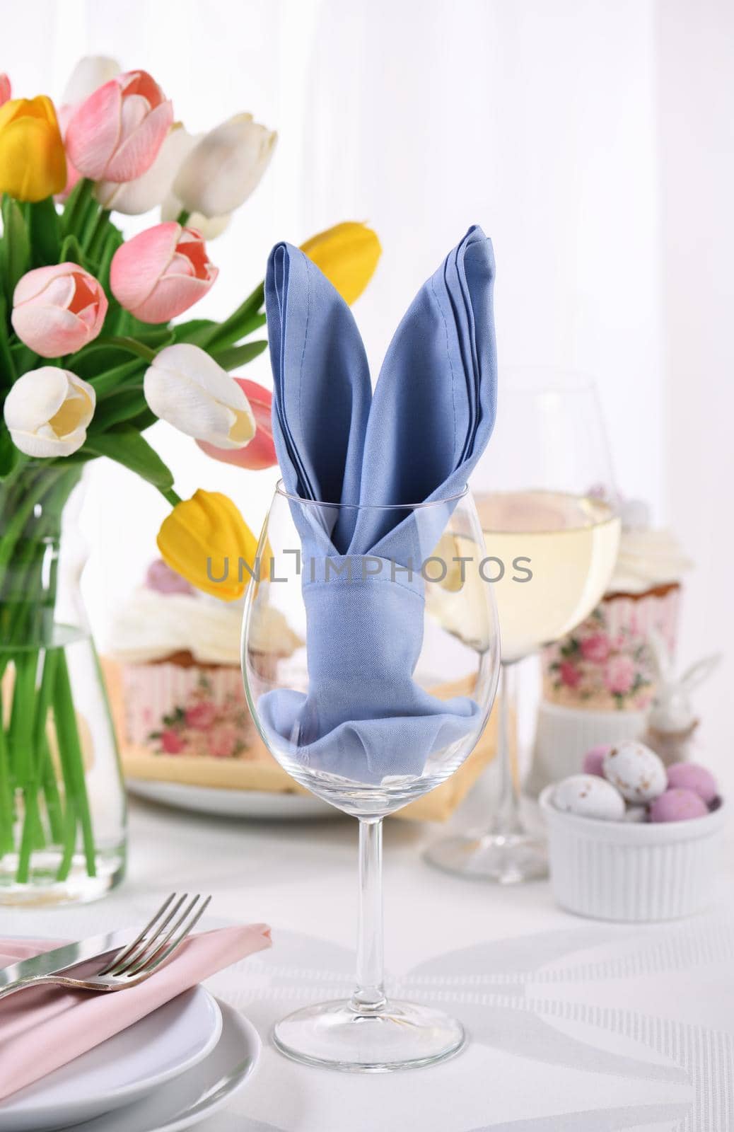 Festive table setting for Easter. by Apolonia