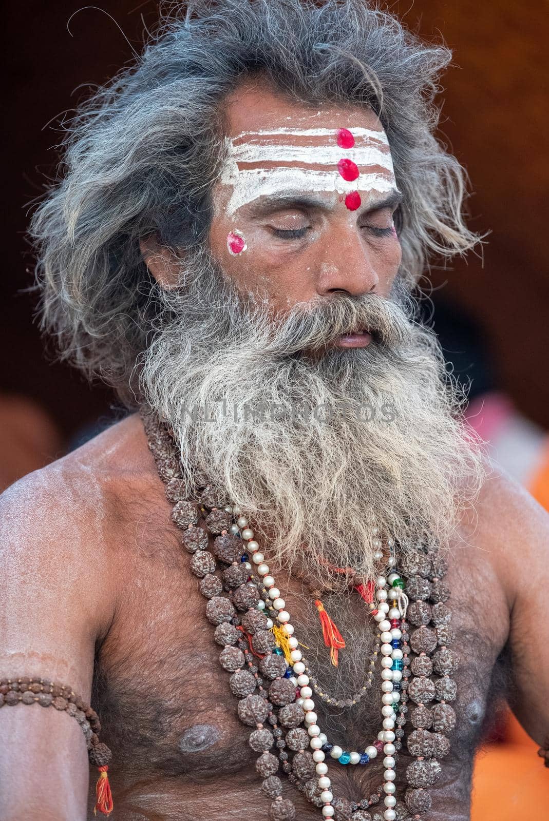 Indian Saints in their traditional way of Yog Mudra, meditating by stocksvids