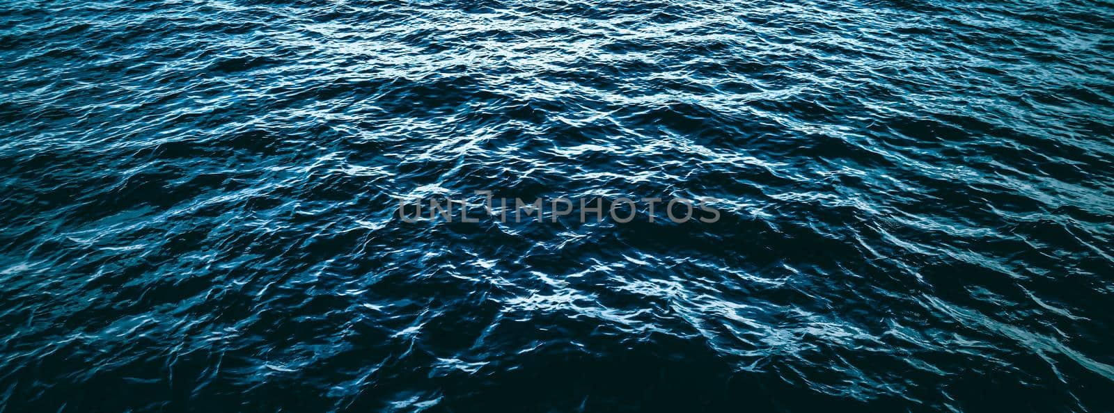 Deep blue ocean water texture, dark sea waves background as nature and environmental design.
