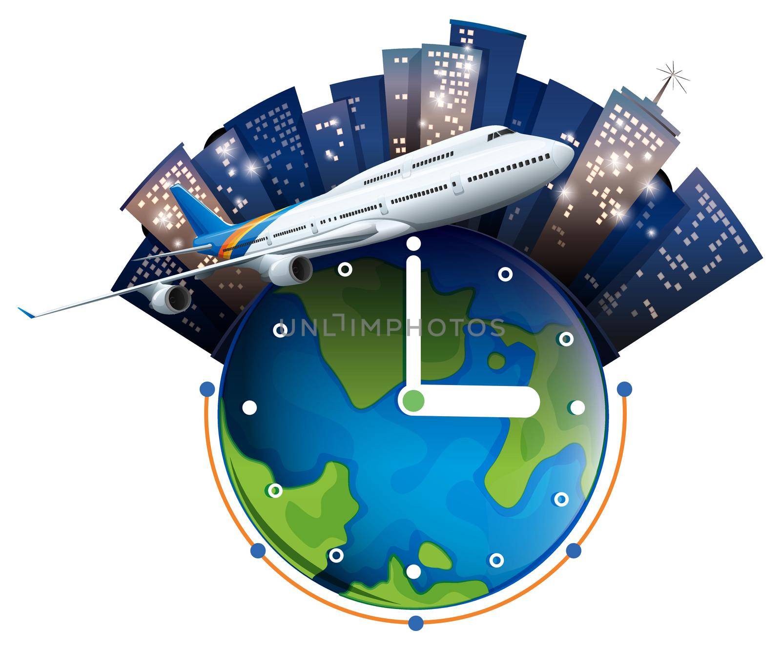 Plane travel around the world by iimages