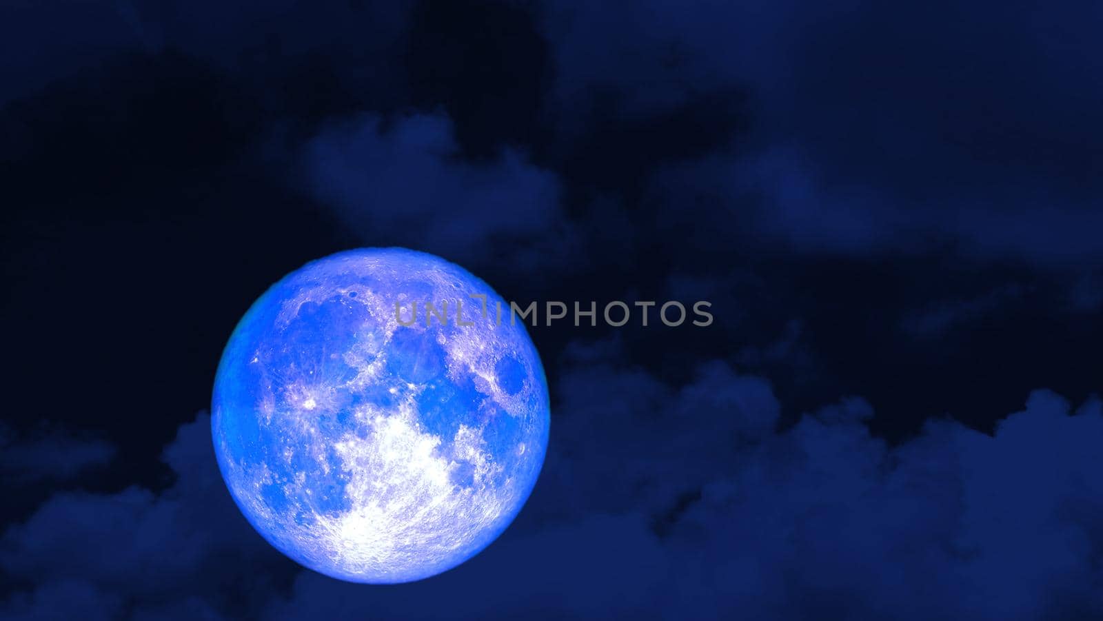 Super strawberry blue moon and the night red sky, Elements of this image furnished by NASA