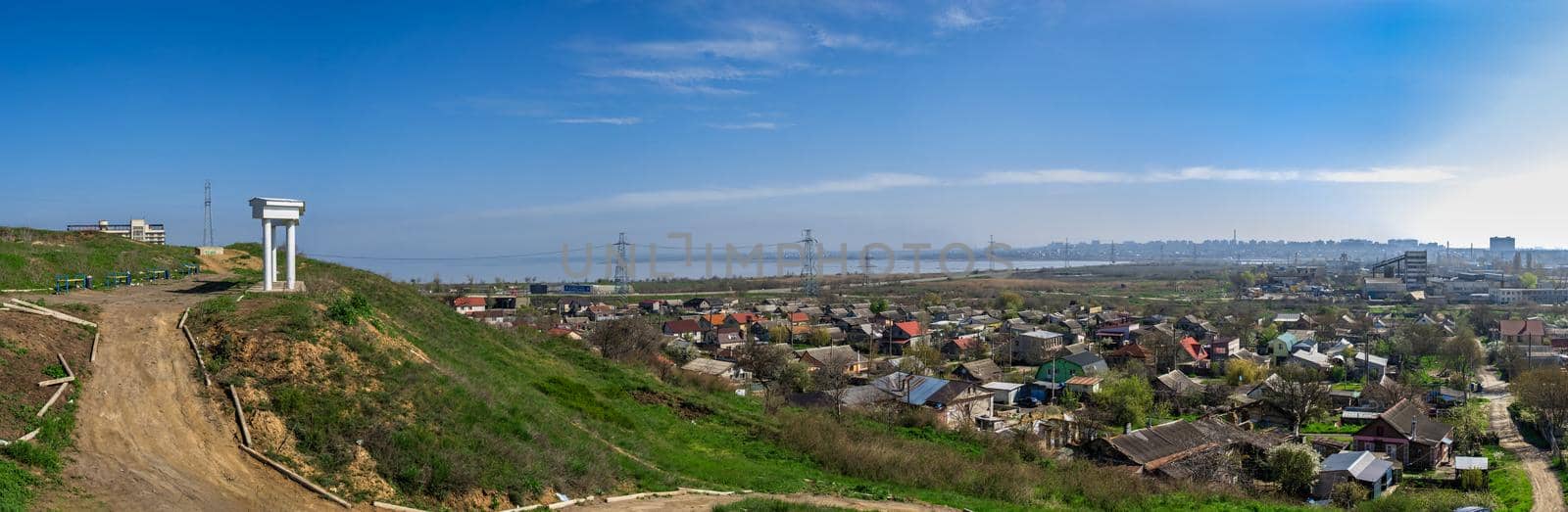 Zhevakhova Gora in Odessa, Ukraine, on a sunny spring morning.