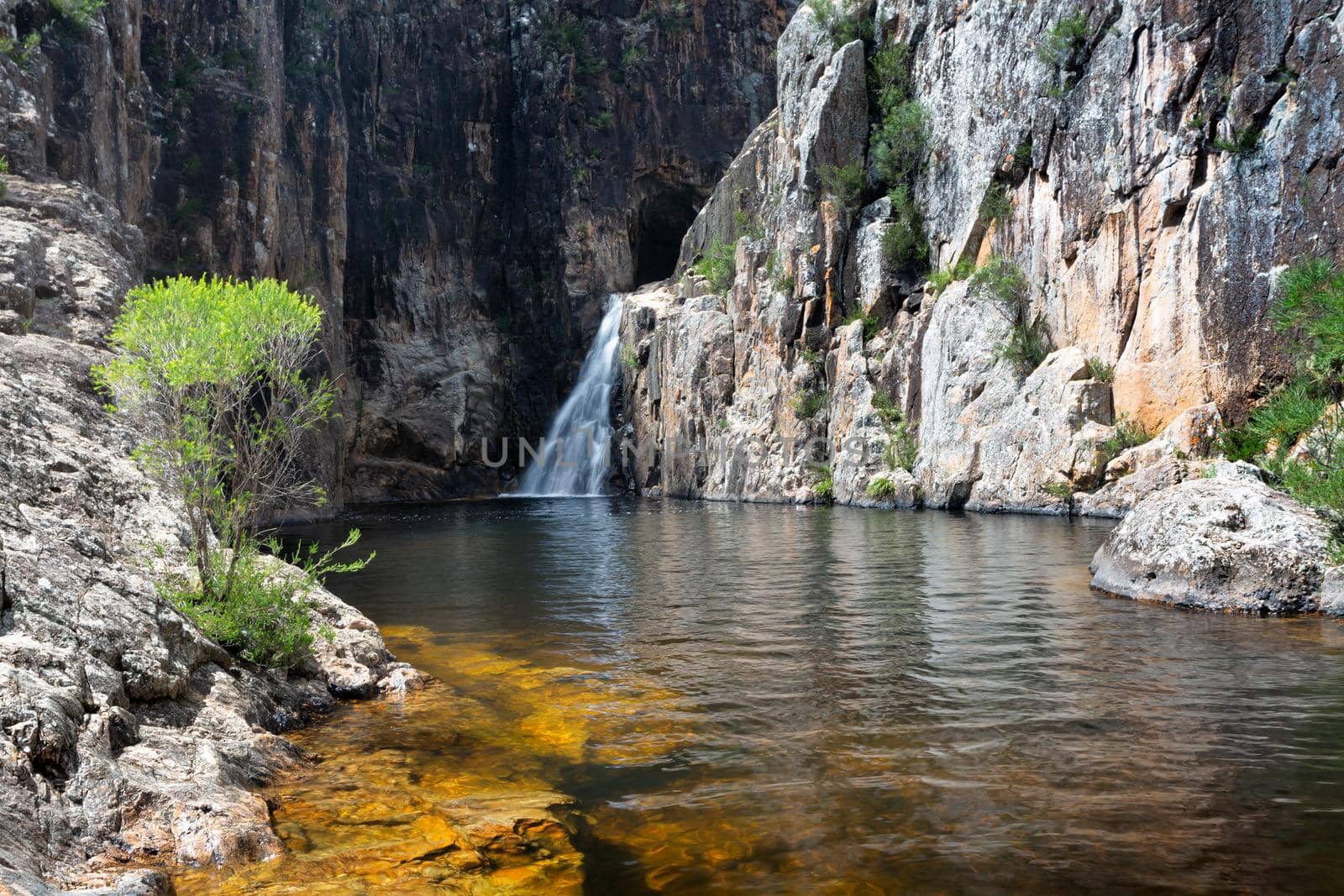 Beautiful waterfall gorge and swimming hole by lovleah