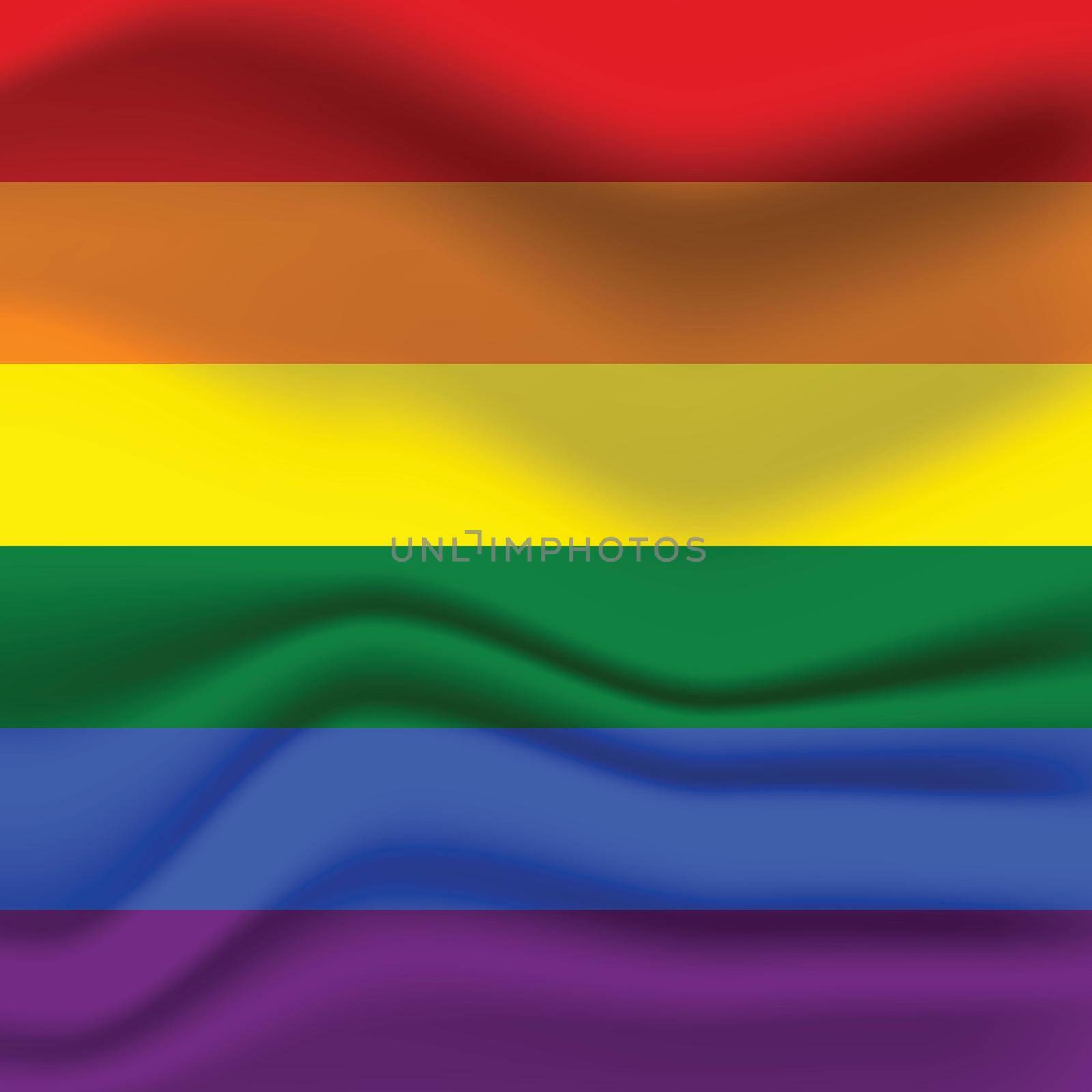 Flag LGBT squared icon, badge or button. Template design, vector illustration. Love wins. LGBT symbol in rainbow colors. Gay pride silk textile background by allaku