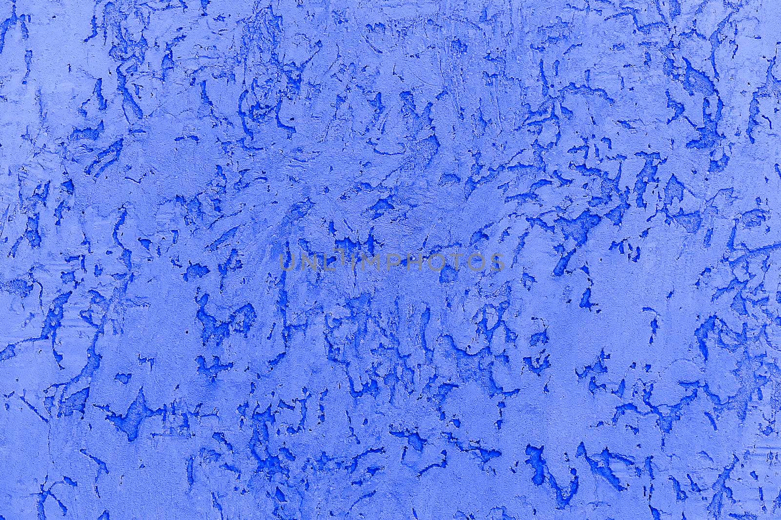 Blue Venetian plaster on the wall decor. Abstract background. by Essffes