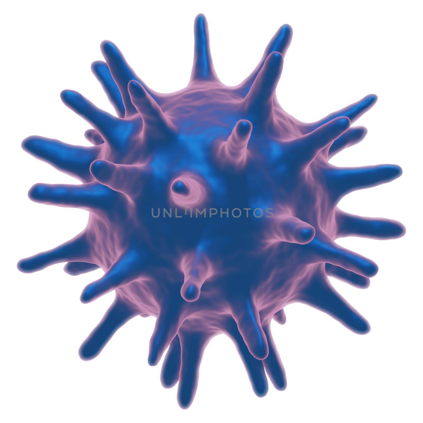 isolated 3d render of virus by mtkang