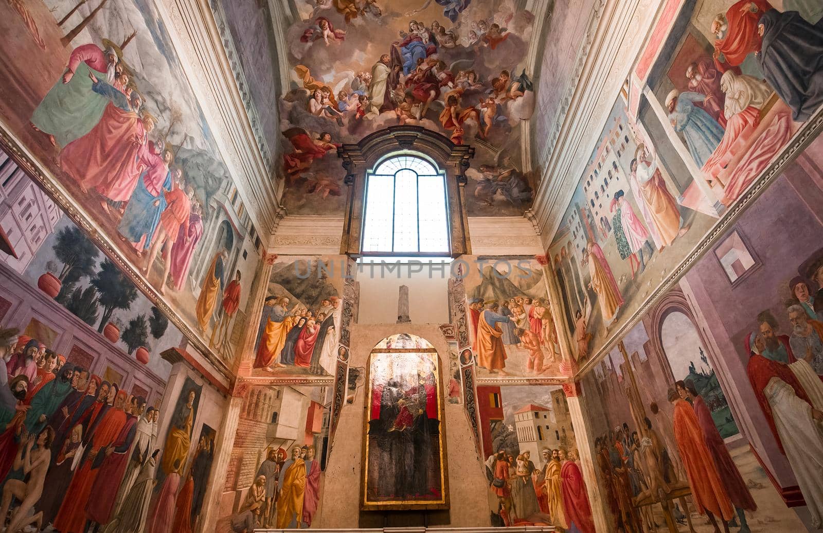 FLORENCE, ITALY, OCTOBER 23, 2015 : interiors and architectural details of Brancacci chapel, october 23, 2015 in Florence, Italy