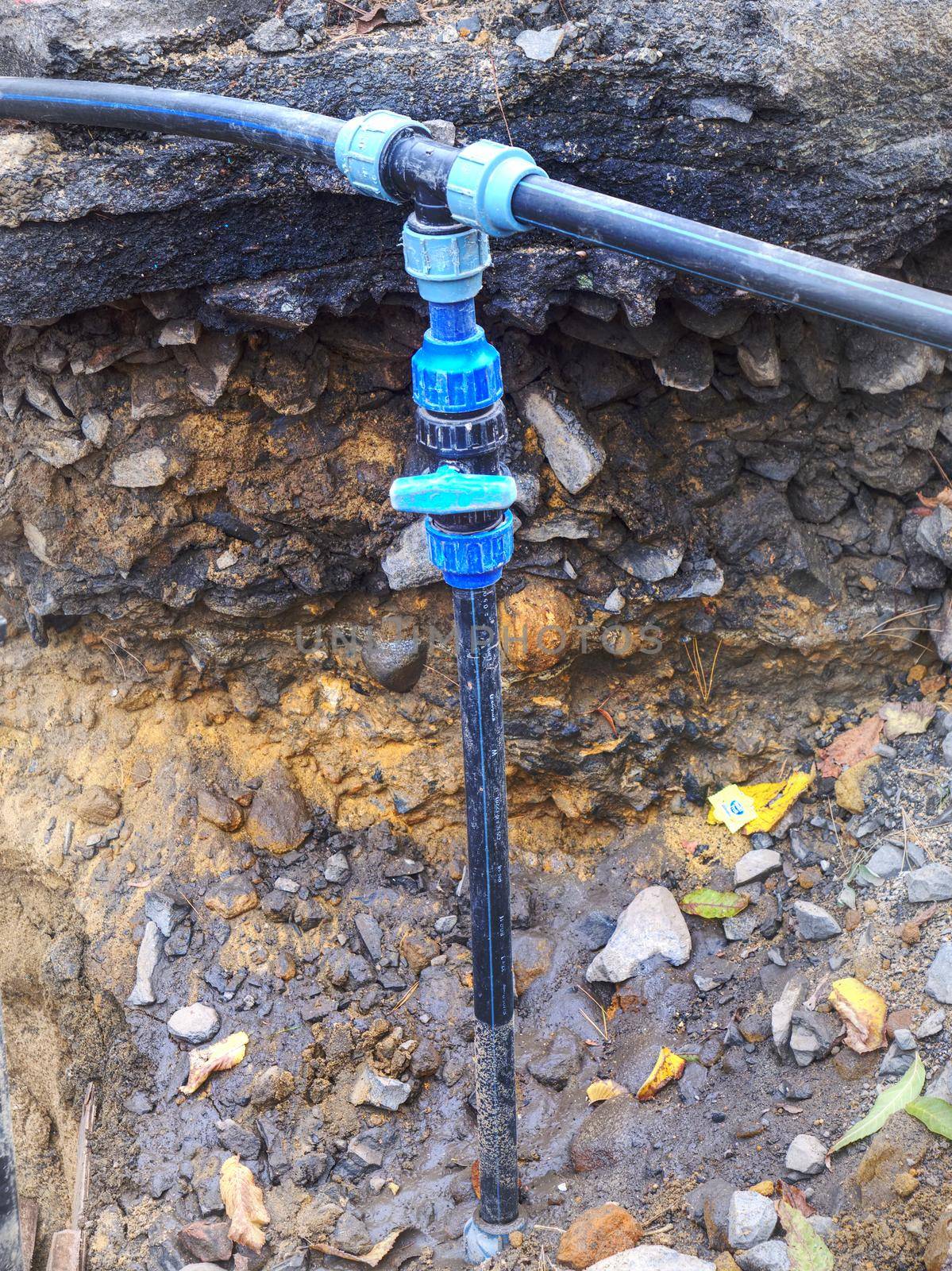 Valve with press reduction in drink water delivery system. Rebuilding of water delivery.