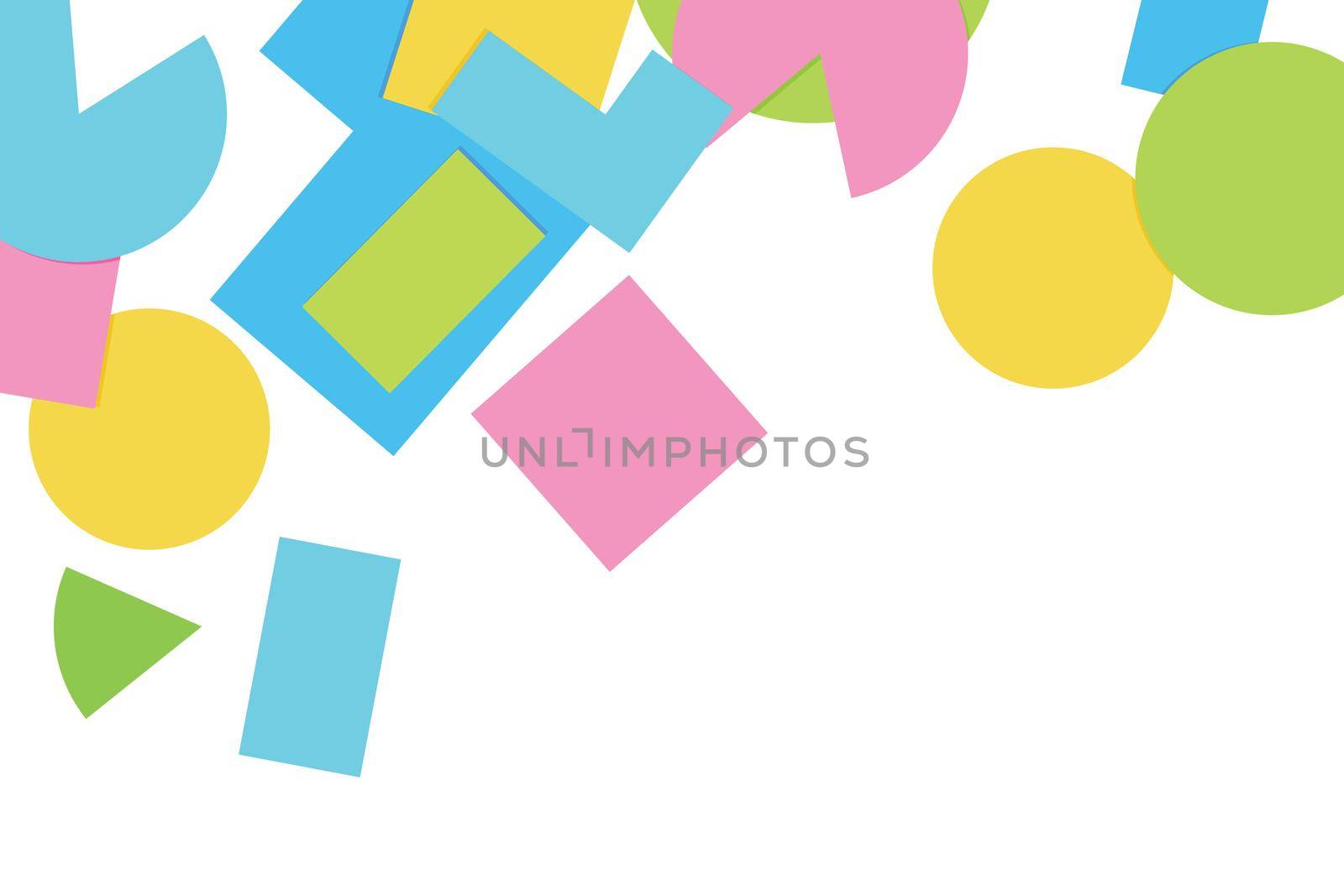 Futuristic cover design for notebook paper, copybook brochures, book, magazine, print. Geometric abstract background with multicolor elements. Colored pattern with shapes.