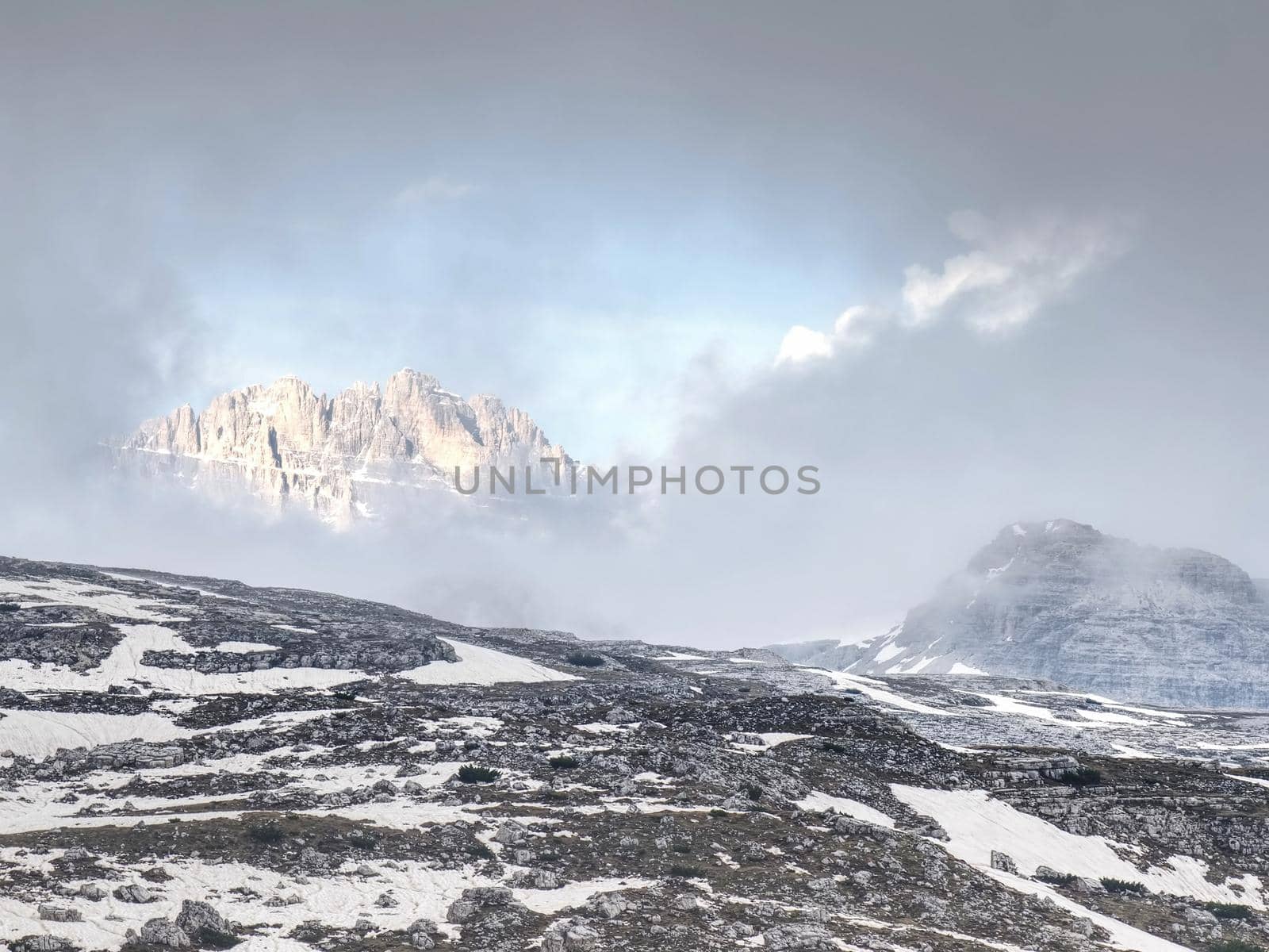 Alps - popular mountains in Europe.  Ridge in early summer s by rdonar2