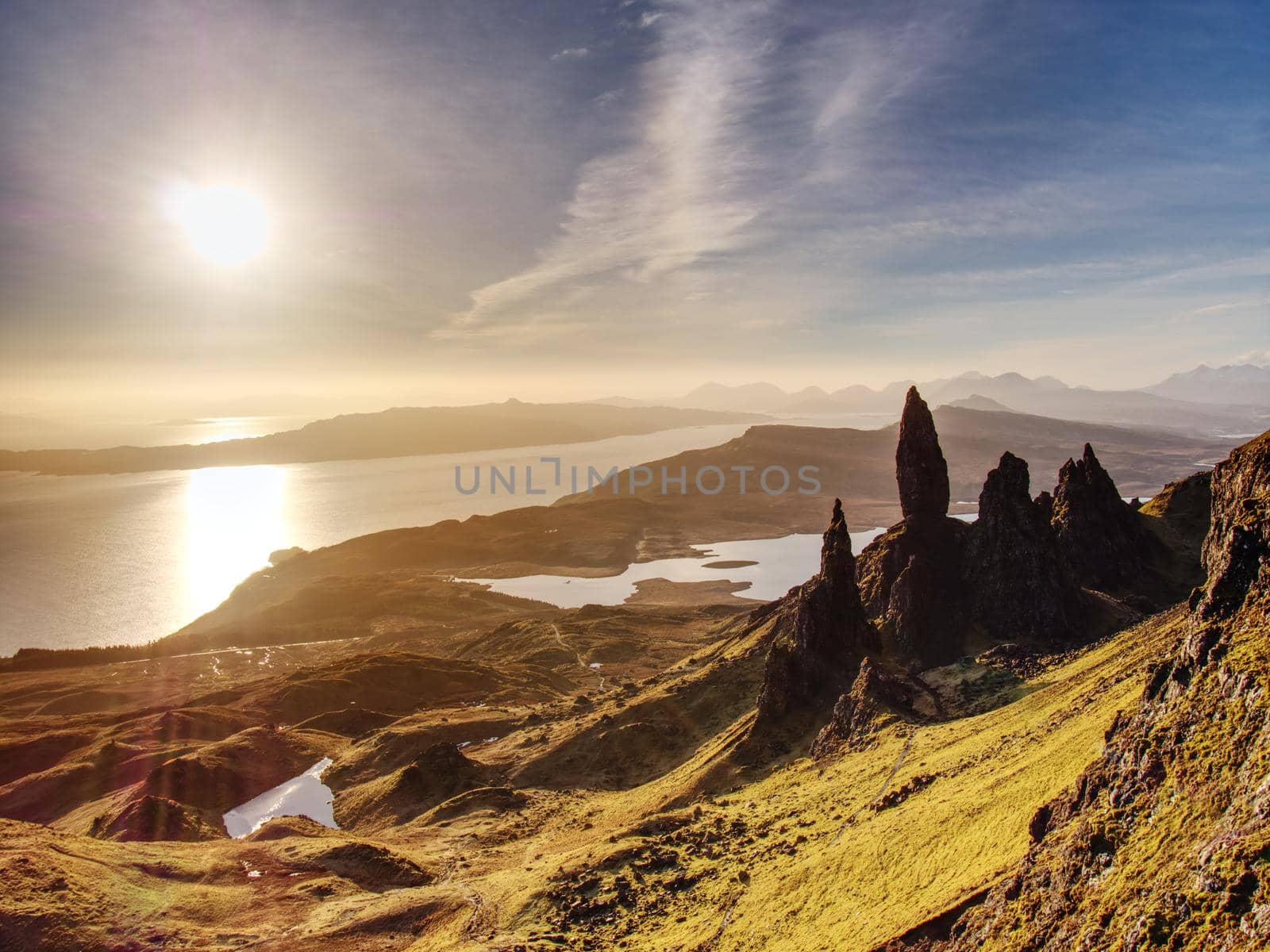 Scottish rocky landscape in Skye isle. Old man of Storr by rdonar2