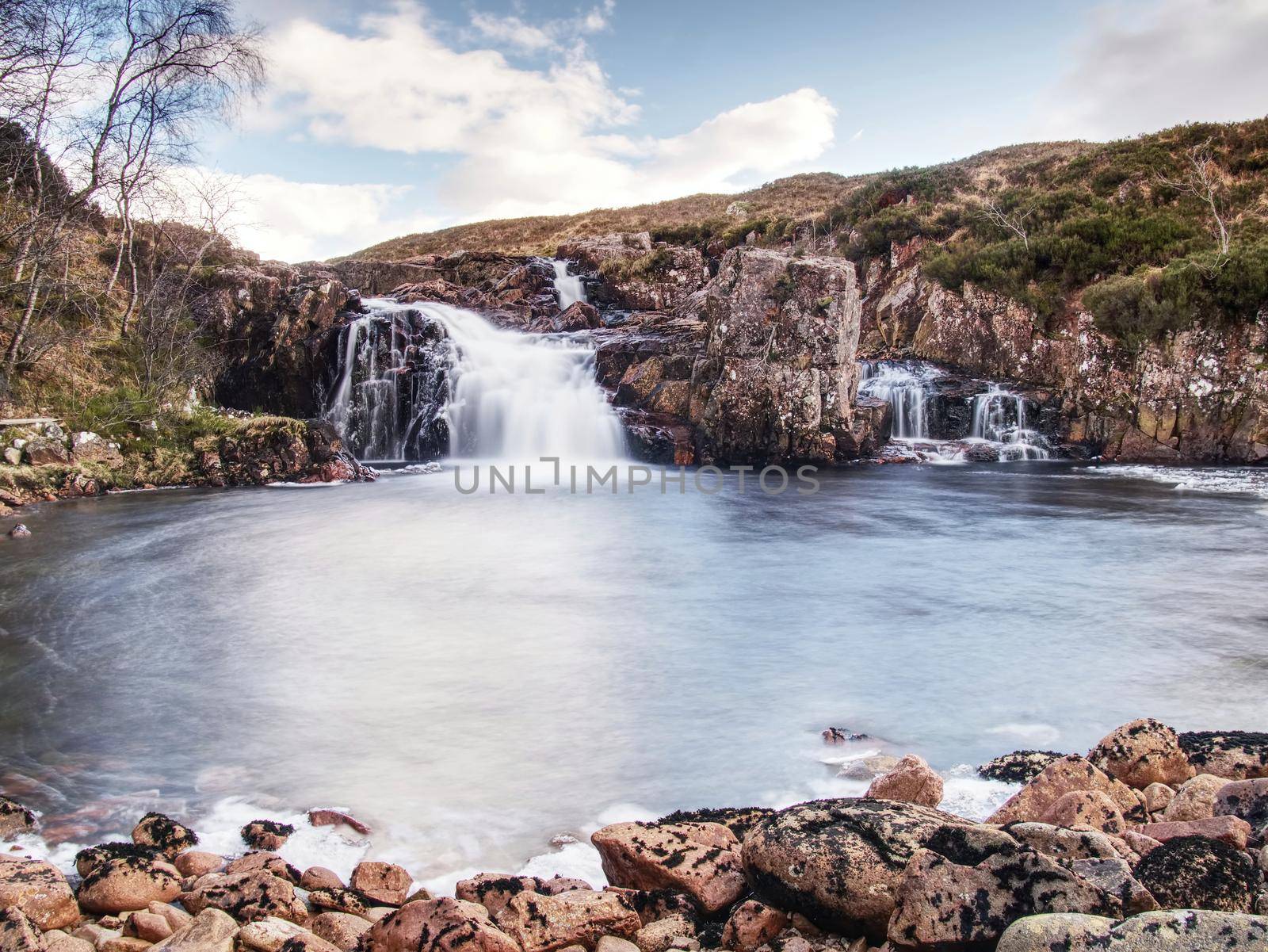 Buachaille Etive Mor alongside the river Coupall near Glencoe in Scottland by rdonar2