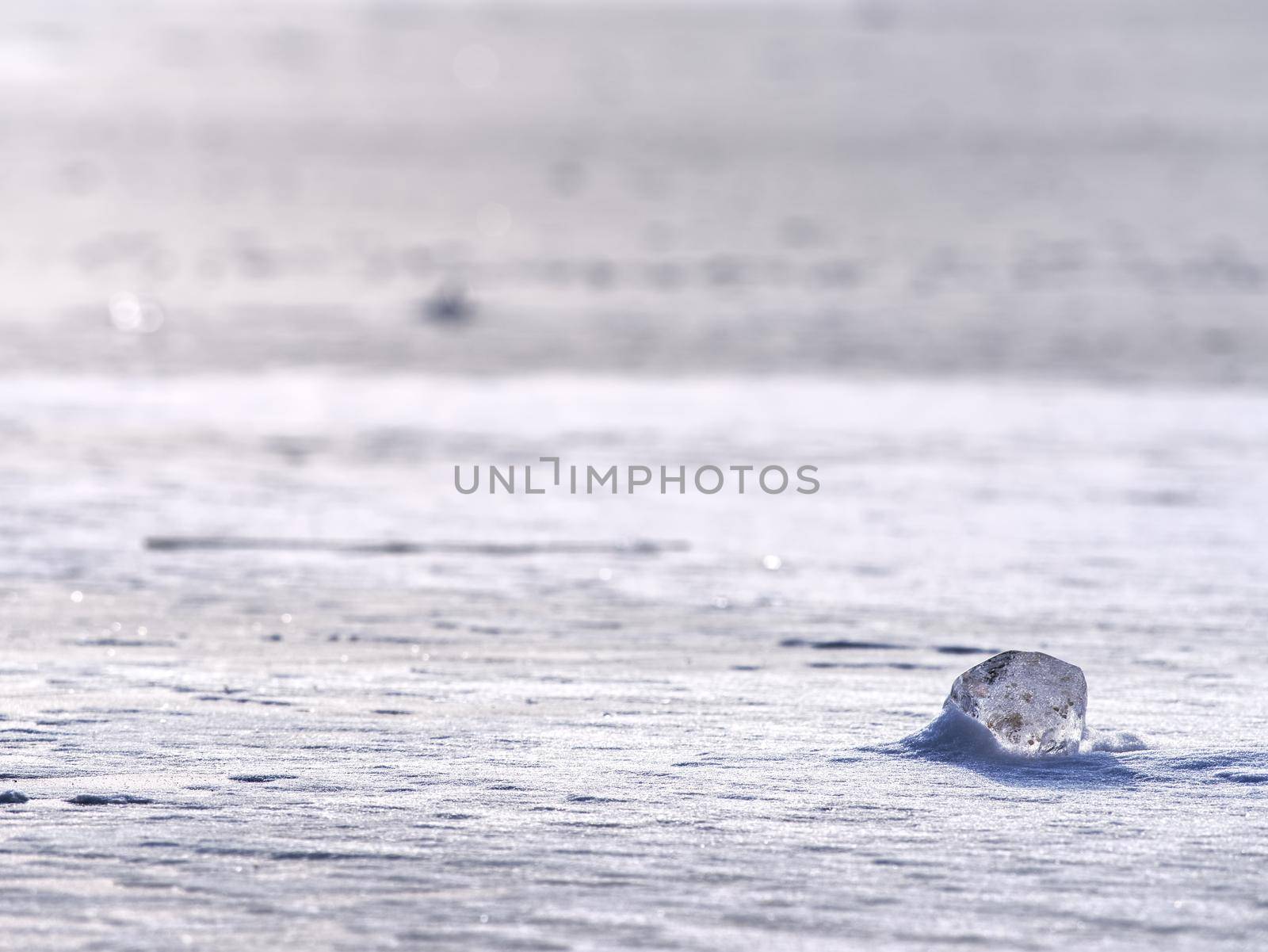 Ice in polar sun reflection. Frozen icy surface  by rdonar2