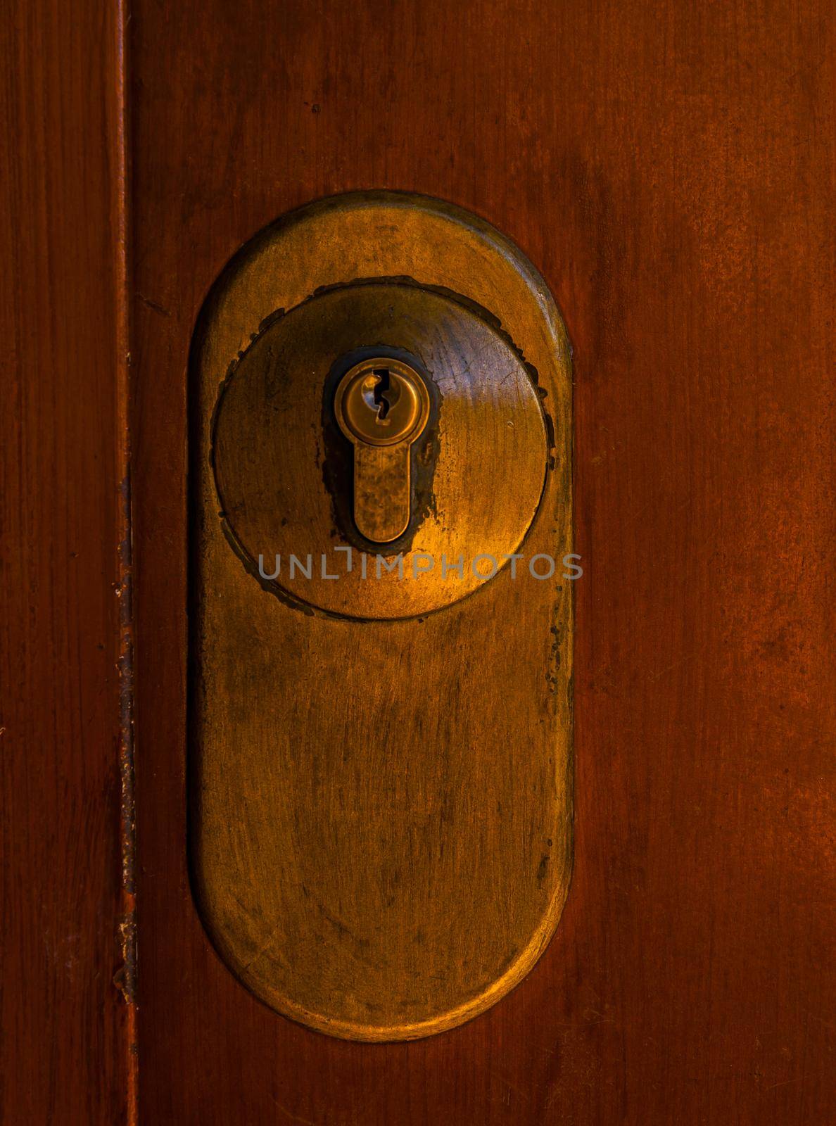 old door lock, aged metal door, home security, vintage