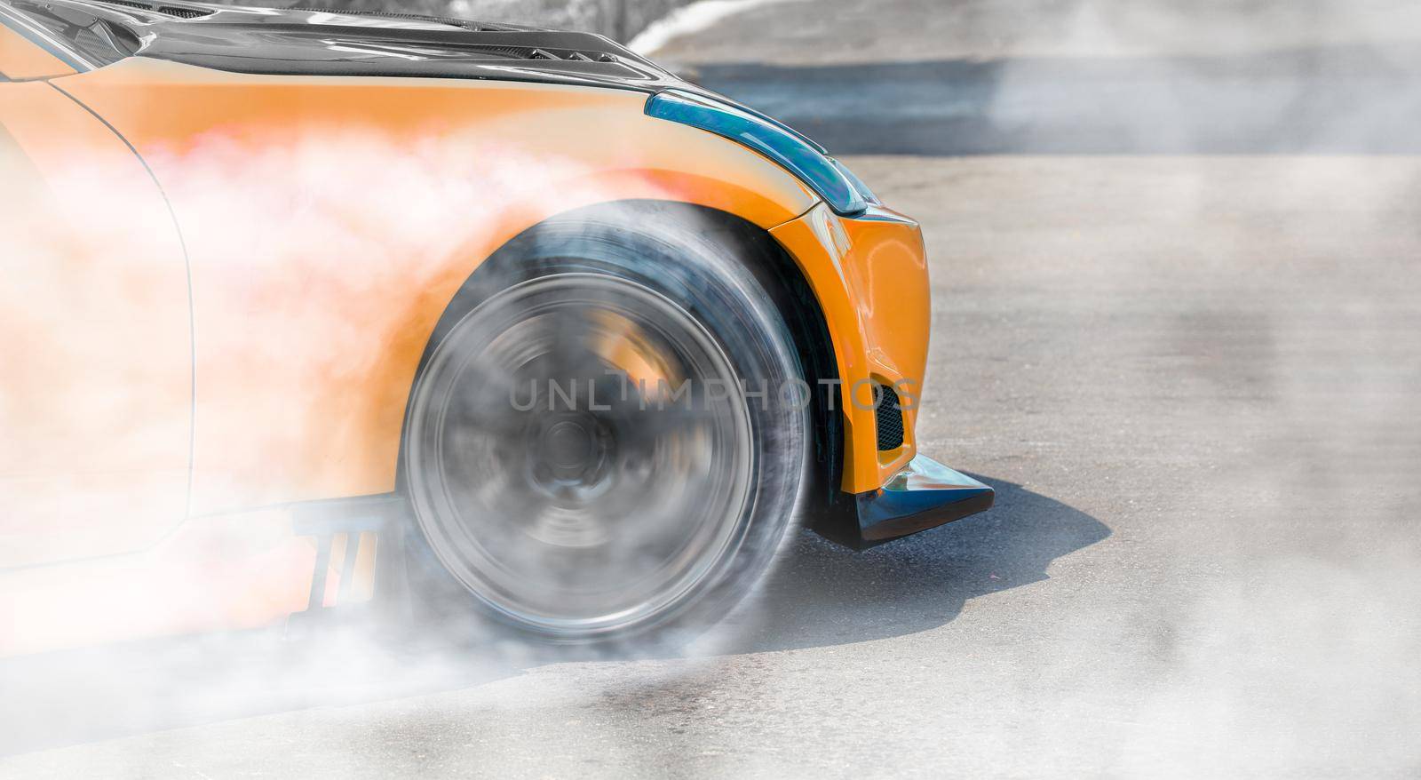 Racing car drift  on race track