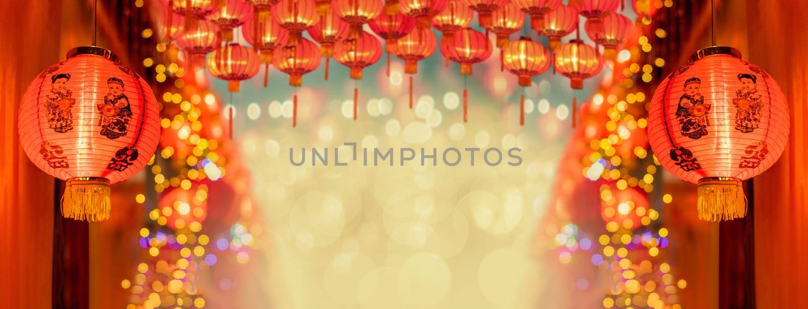 Chinese new year lanterns in chinatown.