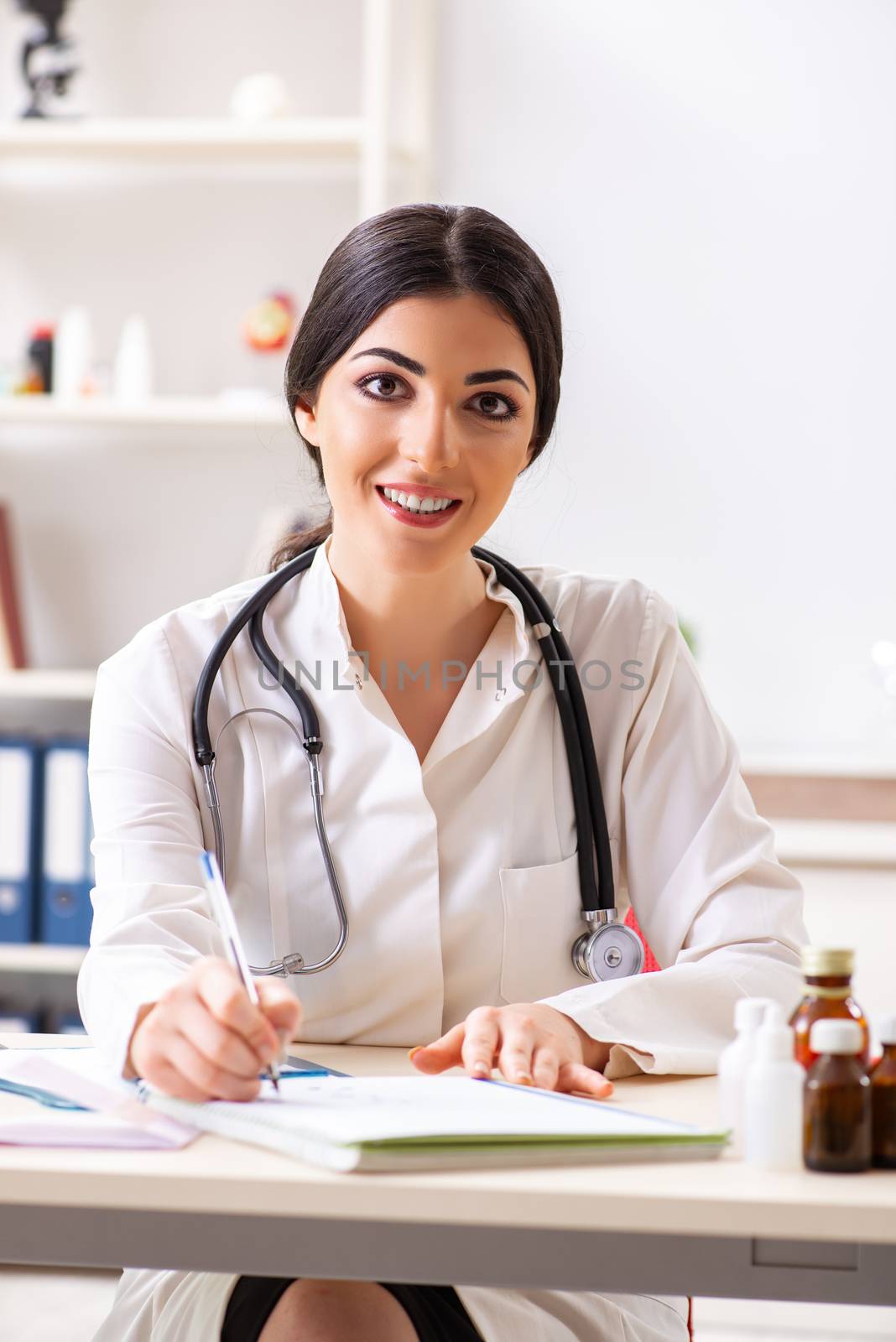 Woman doctor working in the hospital