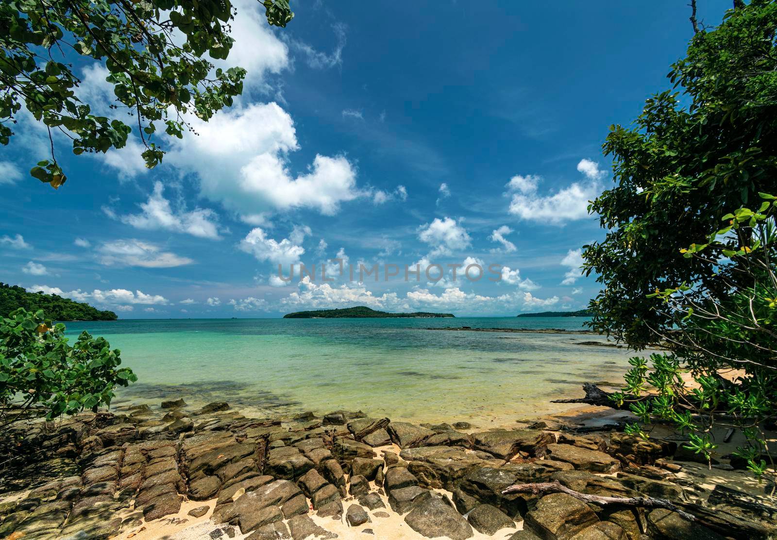 beach view in koh ta kiev island near sihanoukville cambodia by jackmalipan