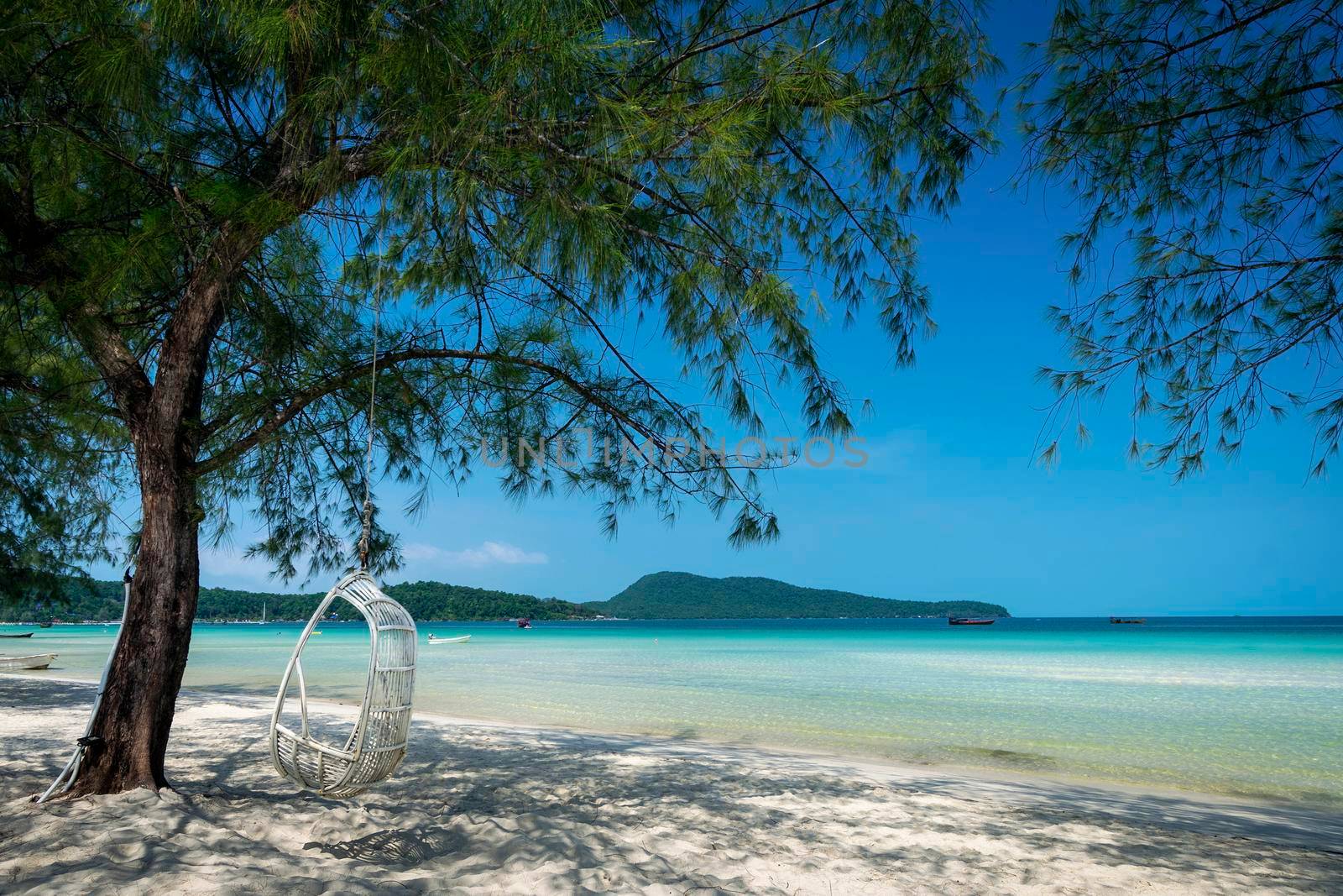 Saracen Bay beach in Koh Rong Samloen island near Sihanoukville in Cambodia by jackmalipan